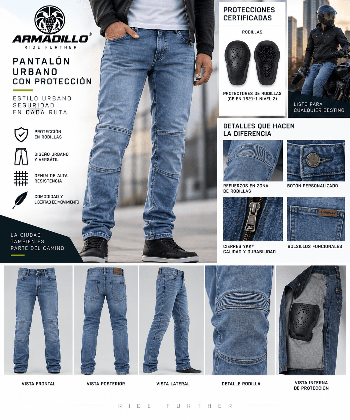Pantalón Jean con protección